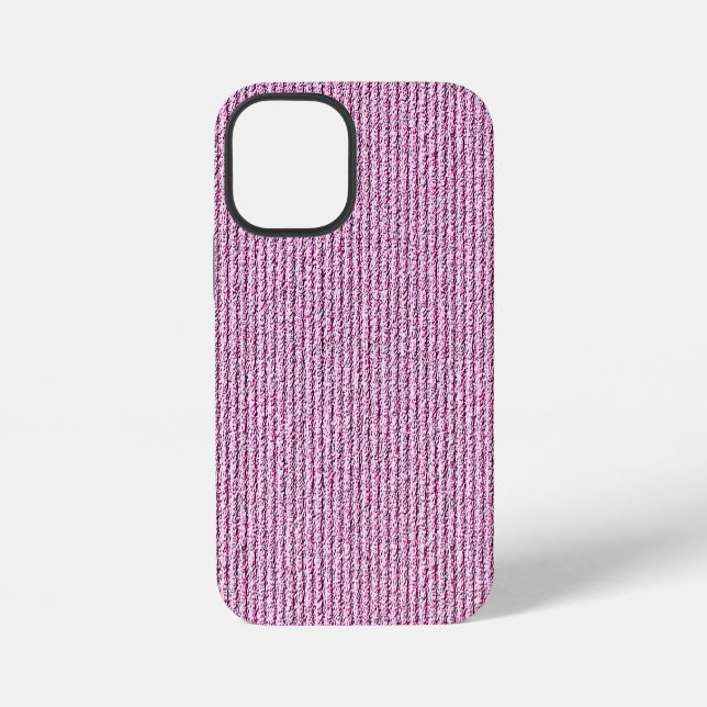 Casual Pink Corduroy Stripe Pattern iPhone Case (Back)