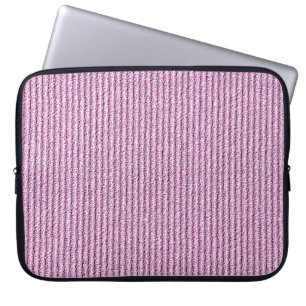 Casual Pink Corduroy Stripe Pattern Laptop Sleeve
