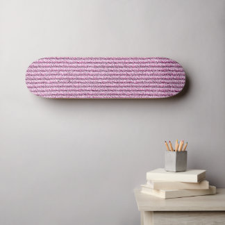 Casual Pink Corduroy Stripe Pattern Skateboard