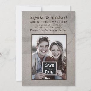 Casual Rustic Wedding Save the Date Photo