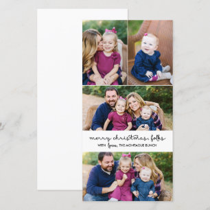 Casual Script 4 Photo Christmas Holiday One Sided