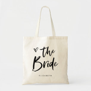 Casual Script   Chic Simple Bride Tote Bag