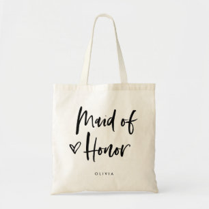 Casual Script Chic Simple Maid of Honour Gift Tote Bag