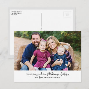 Casual Script Christmas Holiday Postcard