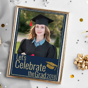 Casual Script  Custom Photo Graduation Party  Invitation