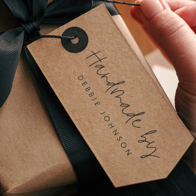 Casual Script Handwritten Font Style "Handmade by" Rubber Stamp (Creator Uploaded)