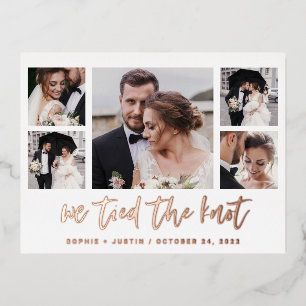 Casual Script Multi Photo Wedding Announcement