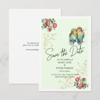 Casual script typography wedding save the date thank you card