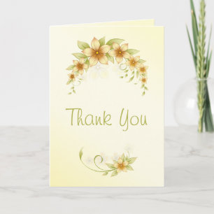 Casual Spring Floral Thank You Wedding  Card