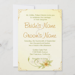 Casual Spring Floral Wedding Invitation