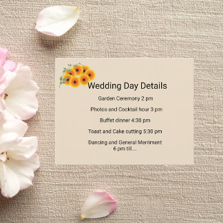 Casual Sunflower Enclosure Card