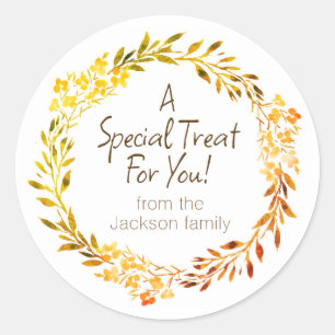 Casual Thanksgiving/Autumn Favour/Treat Sticker