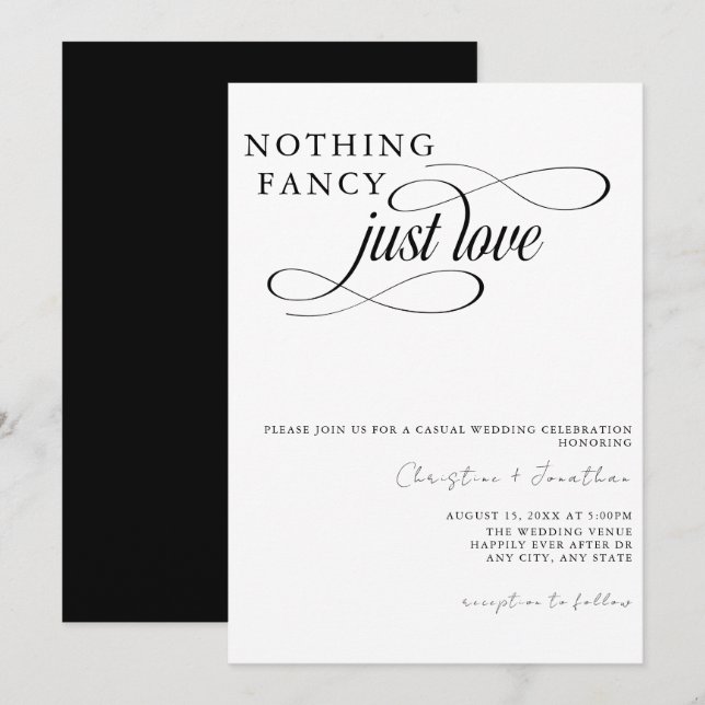 Casual Wedding invitation (Front/Back)