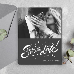 Casual Wedding Photo Budget Save the Date Postcard