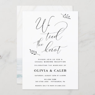 Casual Wedding Reception Invitation