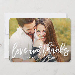 Casually Brushed EDITABLE Colour Thank You Card