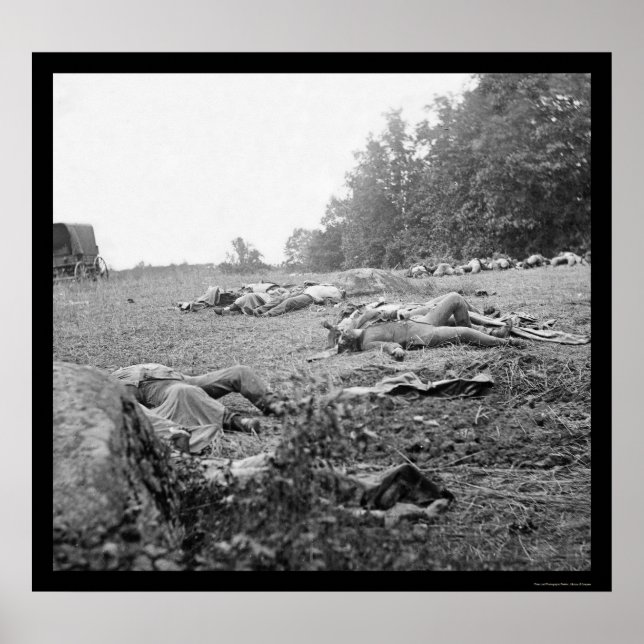 Casualties During the Battle of Gettysburg 1863 Poster (Front)