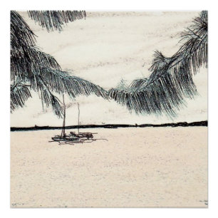 Casuarina Trees, Long Island Bahamas Poster