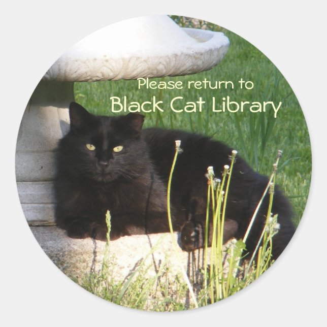 Cat 120 Bookplate~ sticker (Front)