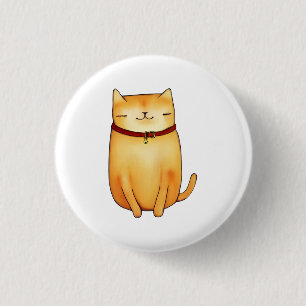 Cat 1 Inch Round Button