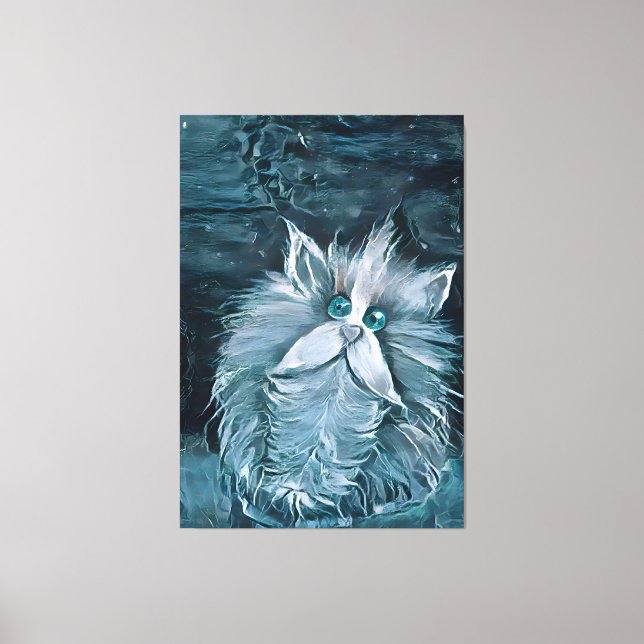 Cat 1 - Staring at you Canvas Print (Front)