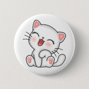 Cat 2 Inch Round Button