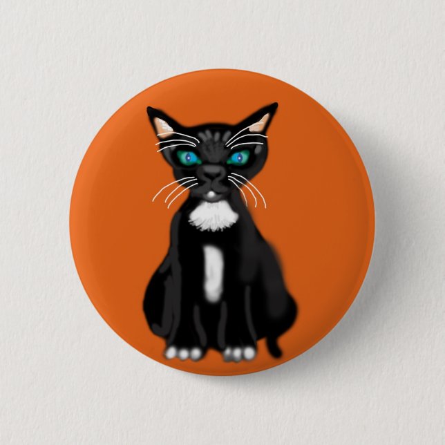 cat 2 inch round button (Front)