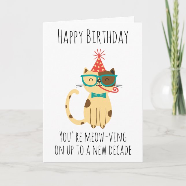 cat 30th birthday card (Front)