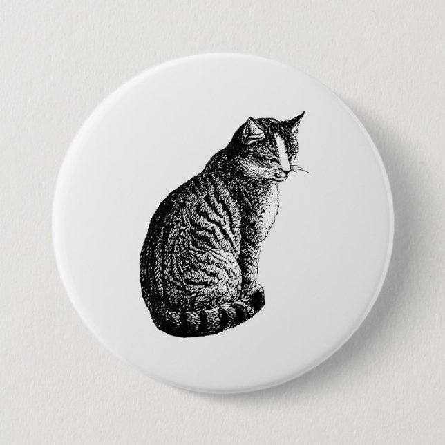 Cat 3 Inch Round Button (Front)