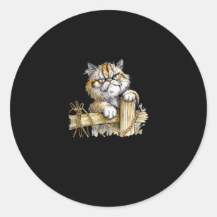 Cat 3 Things I Don’t Like When Talking To Me Funny Classic Round Sticker