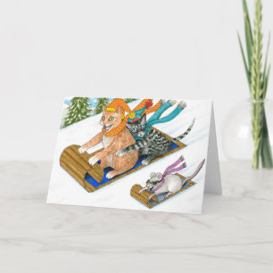 Cat 435 funny Greeting Card