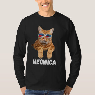 Cat 4th Of July Meowica Men Merica Usa American Fl T-Shirt