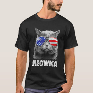 Cat 4th Of July Meowica Merica Men Usa American F T-Shirt