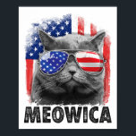 Cat 4th Of July Shirts Meowica Merica Men Usa Amer Poster<br><div class="desc">Cat 4th Of July Shirts Meowica Merica Men Usa American Flag</div>