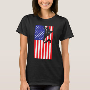 Cat 4th Of July US Flag Patriotic American 1 T-Shirt