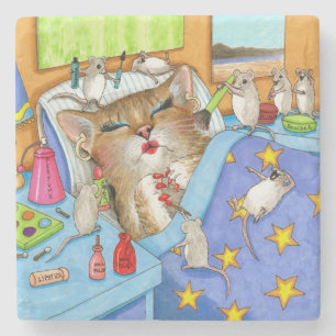 Cat 508 stone coaster