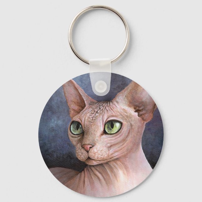 Cat 578 Sphynx Keychain (Front)