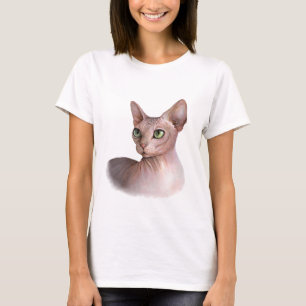 Cat 578 Sphynx white background T-Shirt