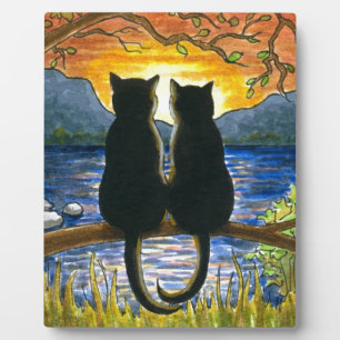 Cat 582 black cats plaque