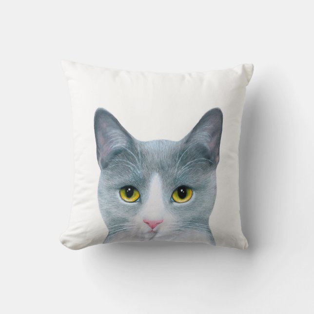 Cat 611 throw pillow (Front)