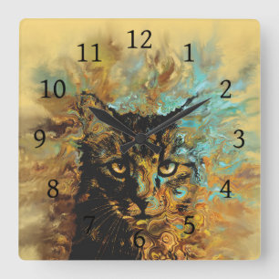 Cat 617 square wall clock