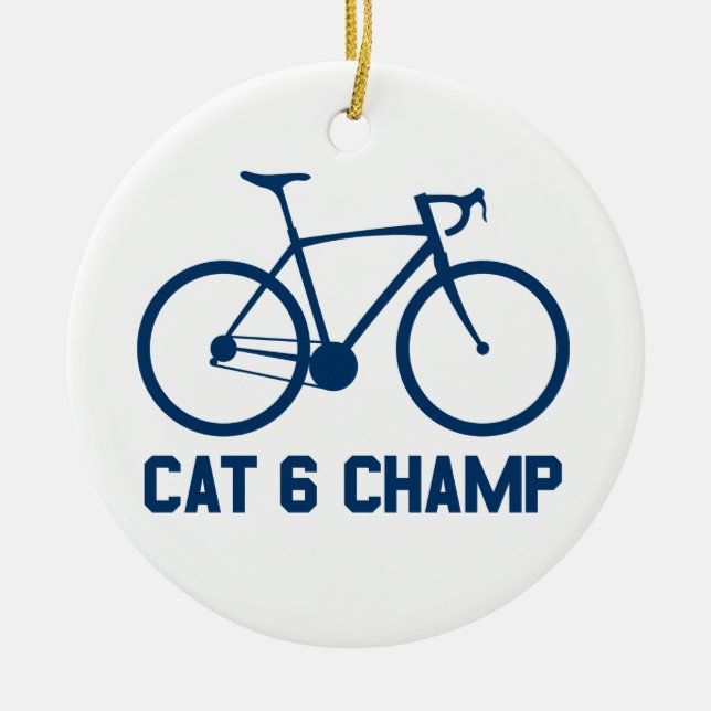 CAT 6 Champ Ceramic Ornament (Front)