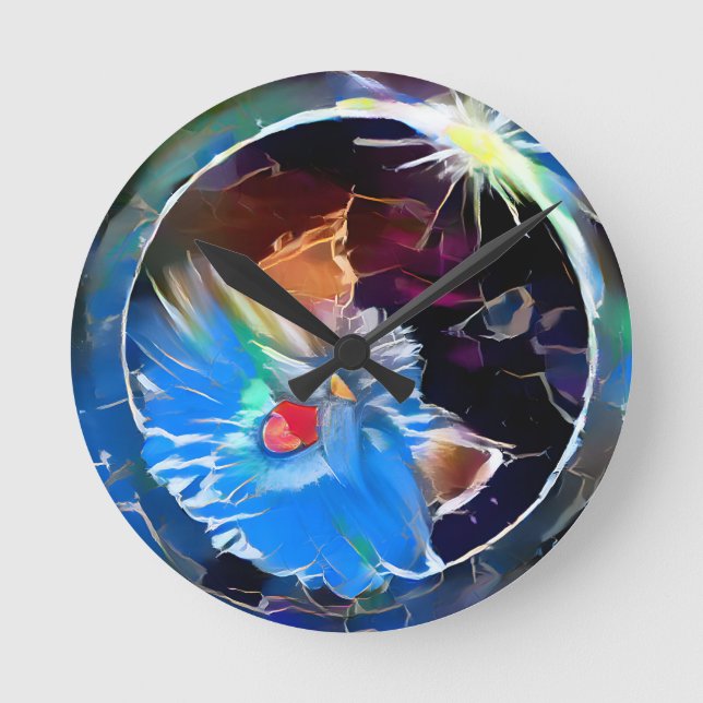 Cat 6 - Solar eclipse Round Clock (Front)