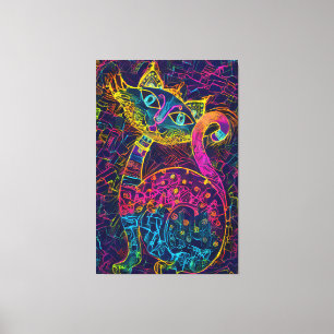 Cat 7 - Lucky no 7 Canvas Print