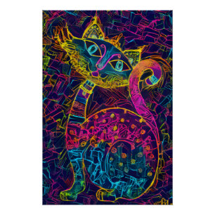 Cat 7 - Lucky no 7 Poster