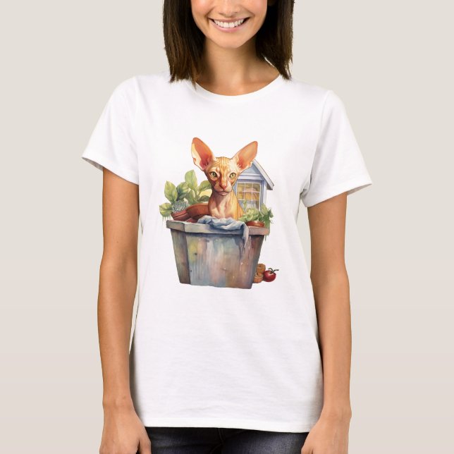 Cat 8 in Fall T-Shirt (Front)