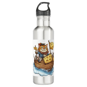 Cat Abduction Squad – Funny Alien Kitty Sci-Fi 710 Ml Water Bottle