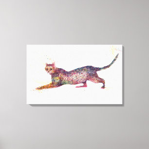 Cat abstract canvas print