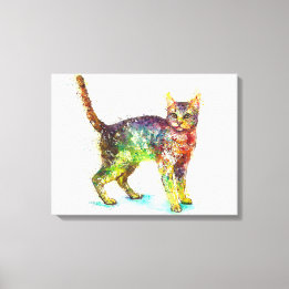 Cat abstract Fantasy Canvas Print