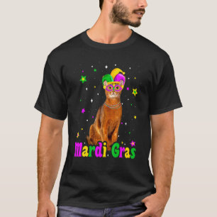 Cat Abyssinian Mask Mardi Gras Carnivals Animals C T-Shirt
